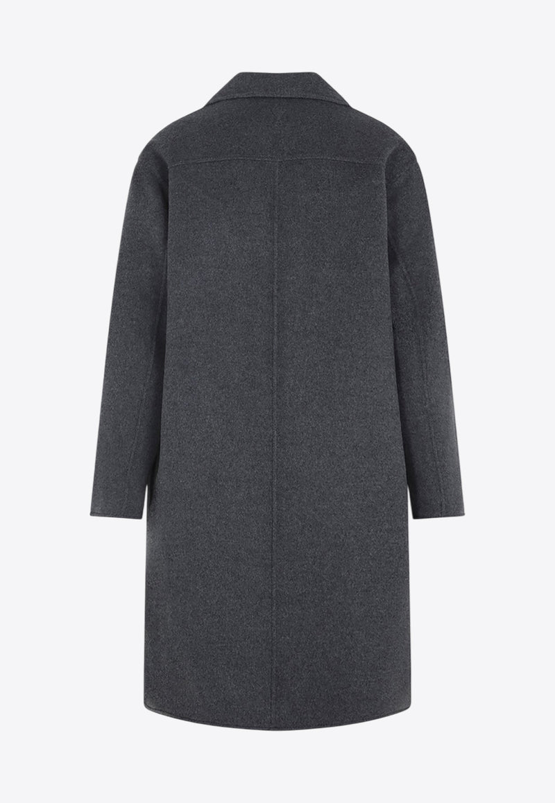 Single-Breasted Wool Knee-Length Coat