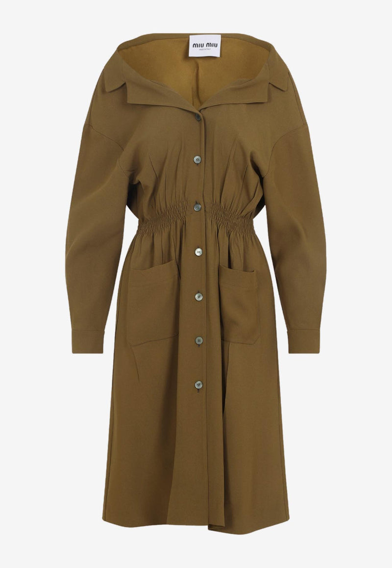 Off-Shoulder Shirt Dress