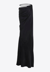 Silk Asymmetrical Midi Skirt