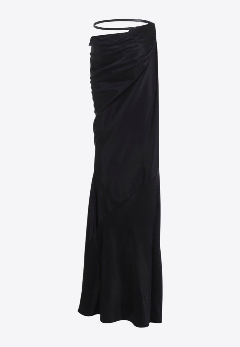 Silk Asymmetrical Midi Skirt