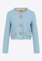 Single-Breasted Cropped Jacket