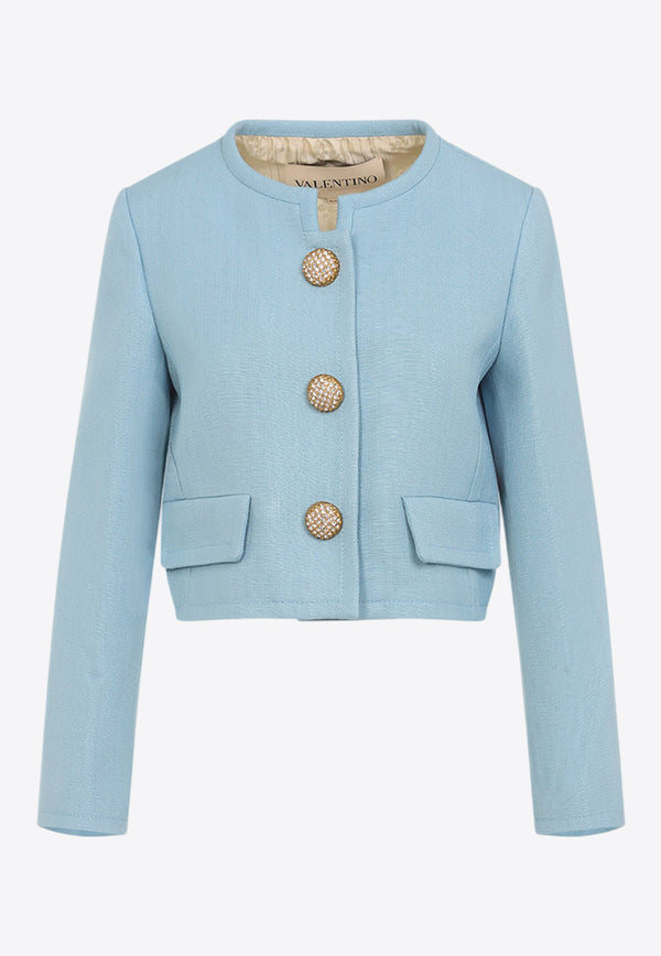 Single-Breasted Cropped Jacket