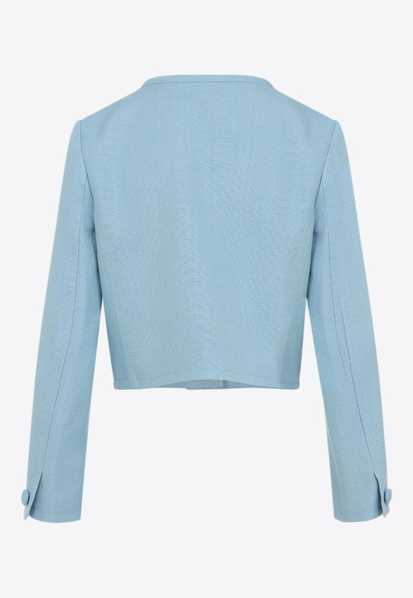 Single-Breasted Cropped Jacket