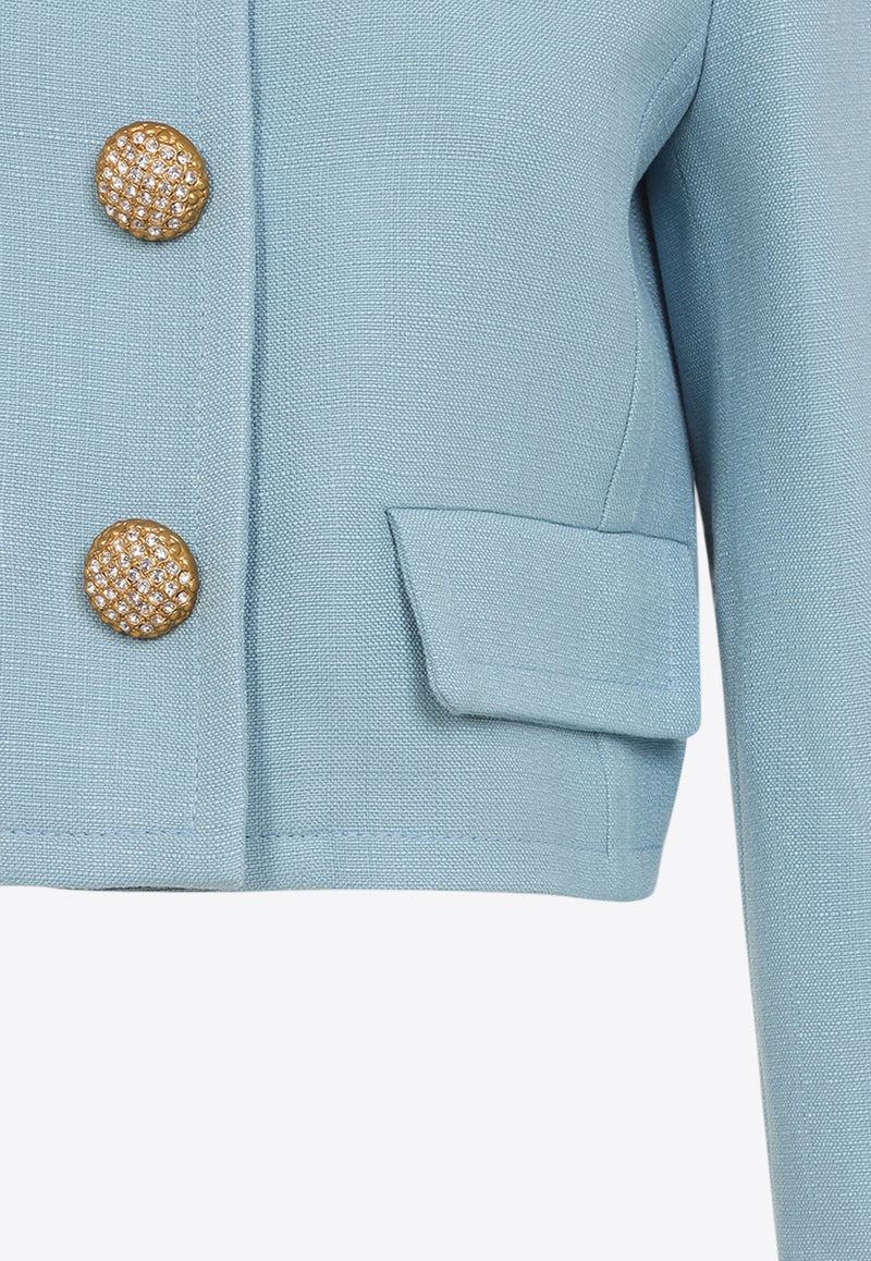 Single-Breasted Cropped Jacket