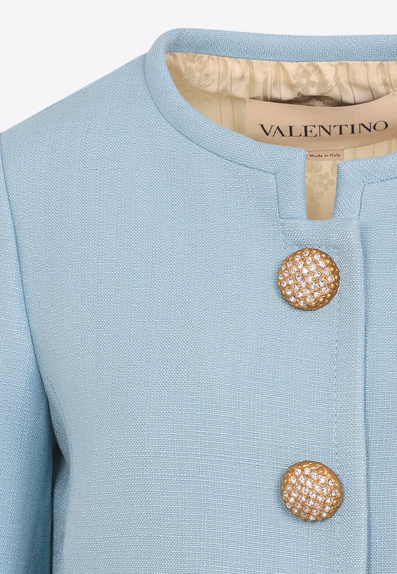 Single-Breasted Cropped Jacket