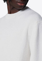 ZEGNA Oasi Ribbed Cashmere Sweater White 110UEK81A8/P_ZEGNA-N91