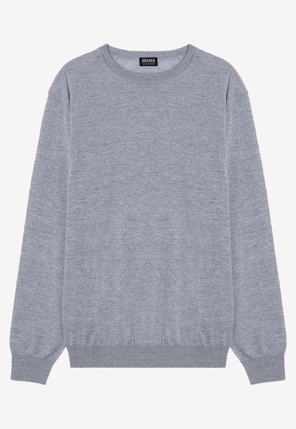 ZEGNA Basic Crewneck Sweater Gray 110UEM00A8/P_ZEGNA-K95