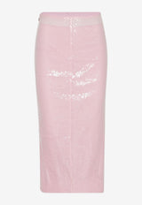 ROTATE Sequin Midi Pencil Skirt Light Pink 1111781814LIGHT PINK