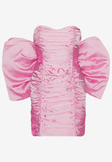 ROTATE Mini Satin Bow Dress Pink 111180465PINK