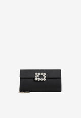 Efflorescence Flower Buckle Satin Clutch