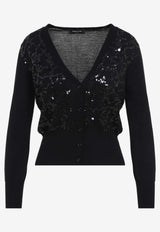 Sequin-Embellished Cardigan