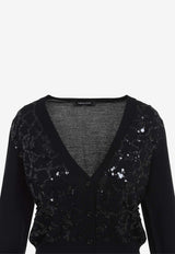 Sequin-Embellished Cardigan