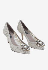 Bellucci 60 Crystal-Embellished Lace Pumps