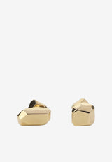 Tiny Cubic Metal Stud Earrings