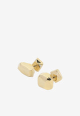 Tiny Cubic Metal Stud Earrings