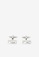 Rectangular Cubic Strass Cufflinks