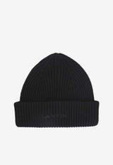 Logo-Embroidered Wool Beanie