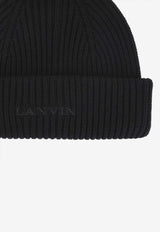 Logo-Embroidered Wool Beanie