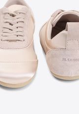 Etage Satin and Suede Low-Top Sneakers