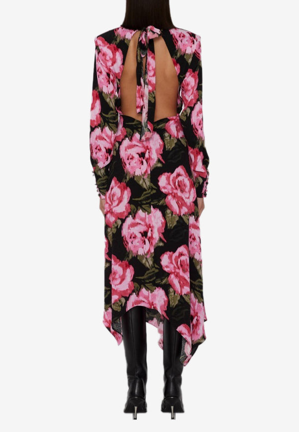 Shop ROTATE Floral Jacquard Midi Dress with Cut-Out Detail for Women online at THAHAB.COM. Shop all the new season's clothing, accessories and more from the top designer brands at the best price with express delivery.
