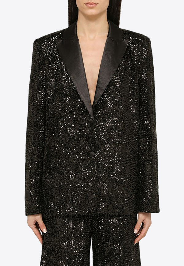 ROTATE Sequined Single-Breasted Blazer 111574100PL/O_ROTAT-1000