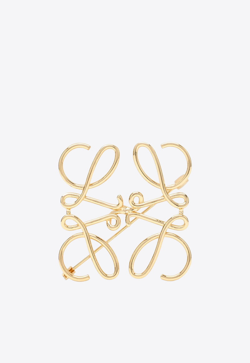 Loewe Anagram Brass Brooch Gold 111.25.020PR/S_LOEW-8130
