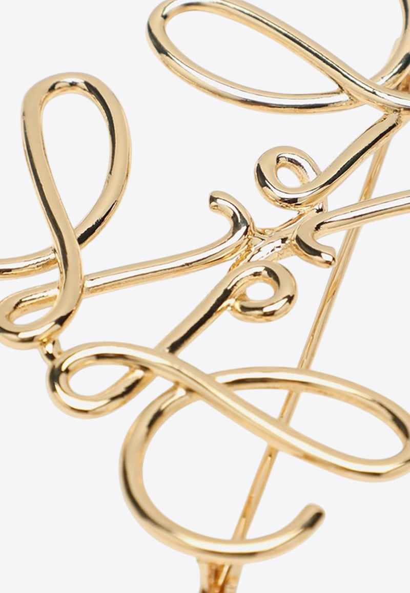 Loewe Anagram Brass Brooch Gold 111.25.020PR/S_LOEW-8130