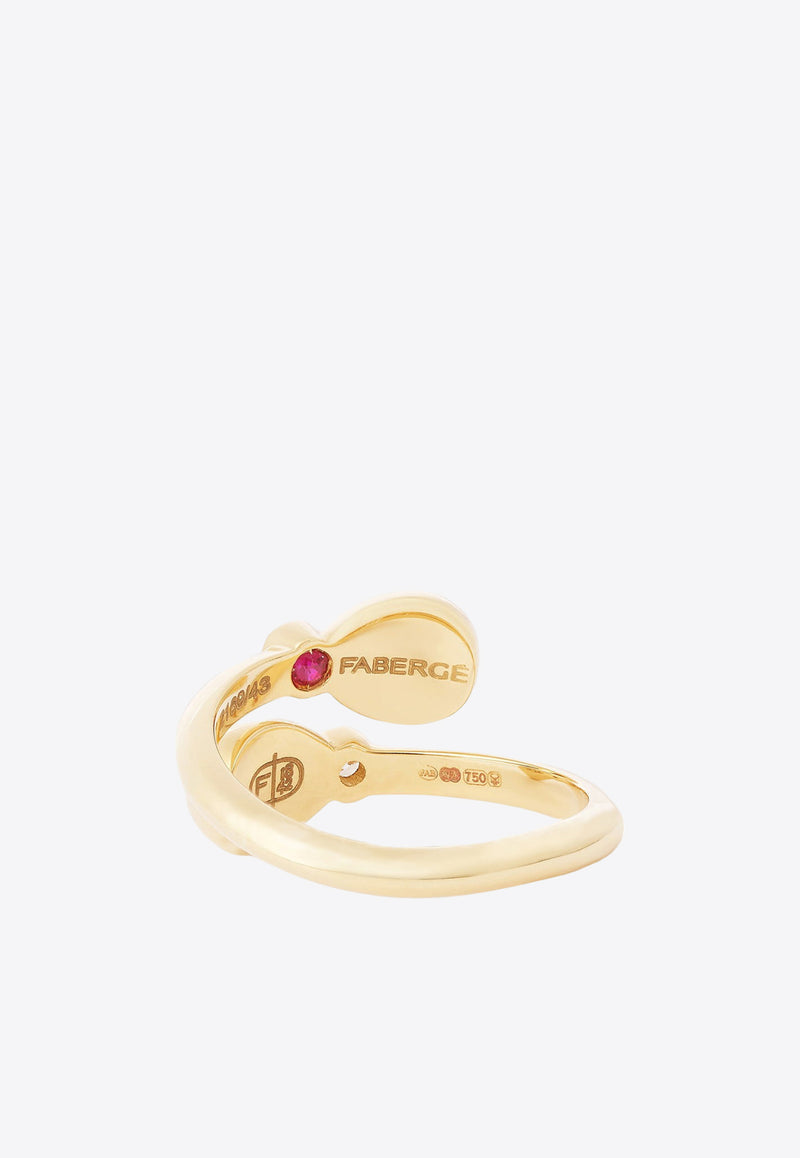 Fabergé Essence Crossover Ring in 18-karat Yellow Gold with Diamonds Gold 1120RG2169