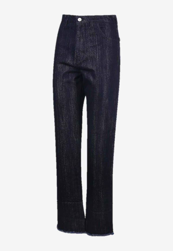 Victoria Beckham High-Waist Cropped Jeans 1124DJE005212BDENIM