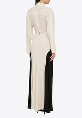 Victoria Beckham Tie-Detail Silk Maxi Dress 1124WDR005172ASI/O_VIBEC-VB