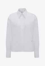 Victoria Beckham Long-Sleeved Cropped Shirt White 1124WSH005238AWHITE