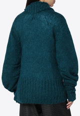 Dries Van Noten Oversized Mohair-Blend Sweater Green 112512733/R_DRVNO-508