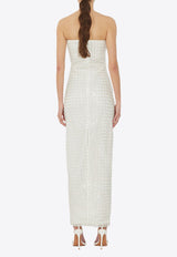 ROTATE Beaded Strapless Maxi Tube Dress White 112524857IVORY