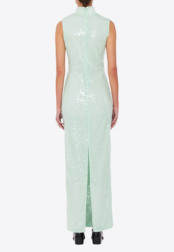 ROTATE Sequins-Embellished Maxi Dress 1125741170MINT