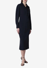 Victoria Beckham Midi Polo T-shirt Dress  Blue 1126WDR006598AVI/S_VIBEC-NA