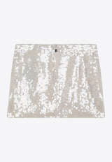 ROTATE Sequined Mini Skirt Ivory 112870857PL/P_ROTAT-857