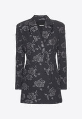 ROTATE Floral Jacquard Mini Blazer Dress Black 1130601205BLACK