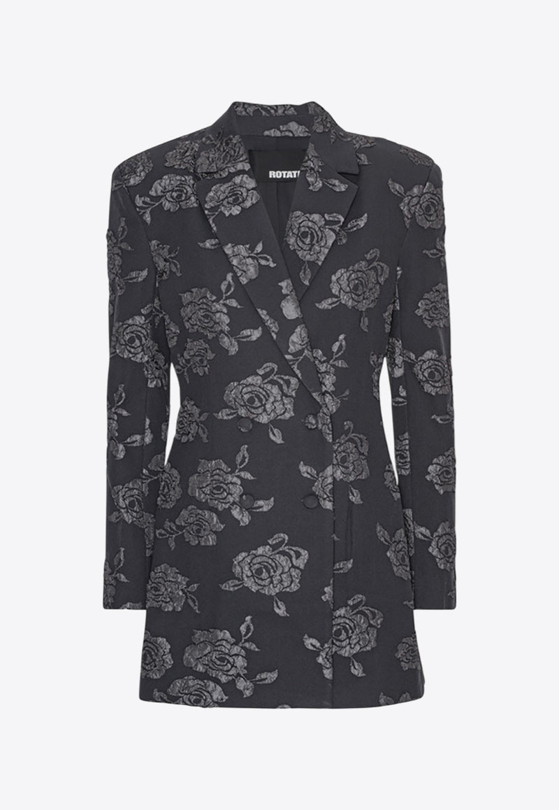 ROTATE Floral Jacquard Mini Blazer Dress Black 1130601205BLACK