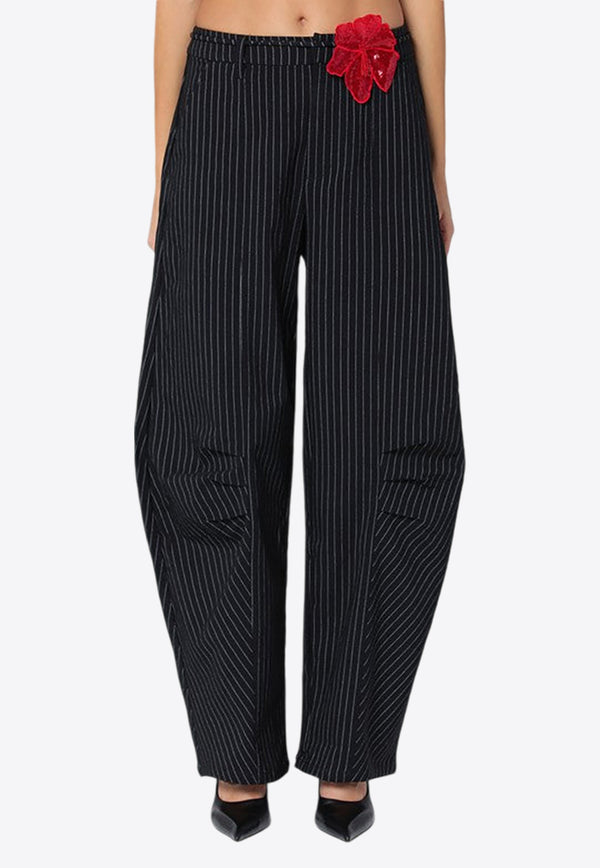 ROTATE Pinstripe Balloon Pants Black 1131372470VI/P_ROTAT-2470