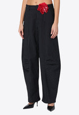 ROTATE Pinstripe Balloon Pants Black 1131372470VI/P_ROTAT-2470