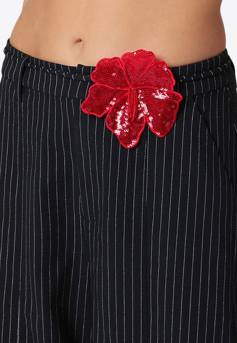 ROTATE Pinstripe Balloon Pants Black 1131372470VI/P_ROTAT-2470