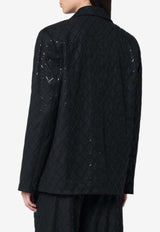 ROTATE Sequin Embellished Oversized Blazer Black 113325100PL/Q_ROTAT-100