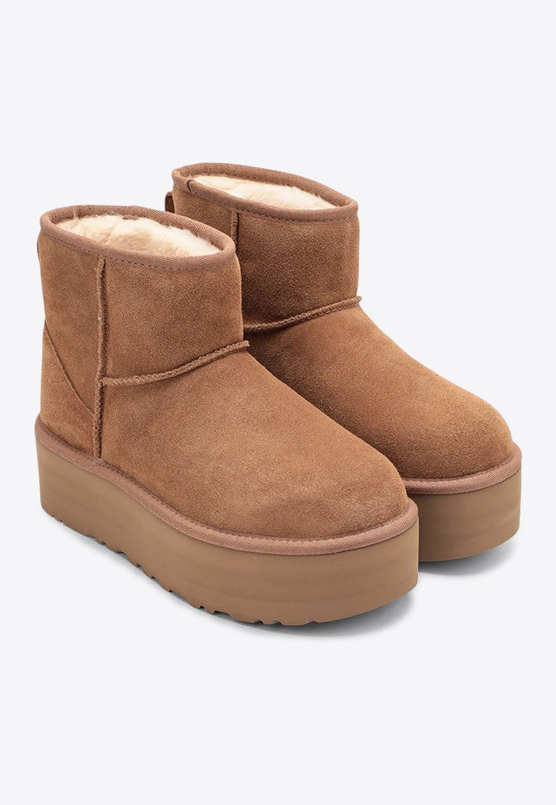 UGG Classic Mini Platform Suede Boots Chestnut 1134991LE_UGG-CHE