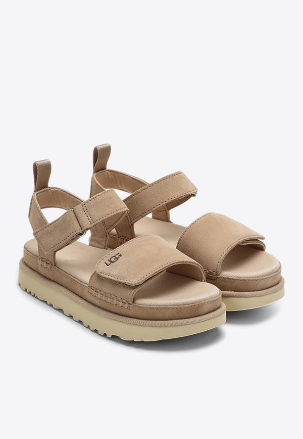 UGG Goldenstar Leather Flat Sandals Gray 1136783SUE/O_UGG-DRI