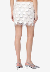 ROTATE Sequined Mini Skirt White 1140102418PL/Q_ROTAT-2418