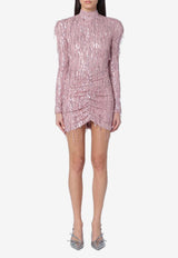 ROTATE Sequin Fringed Mini Dress Pink 1140401922PL/Q_ROTAT-1922