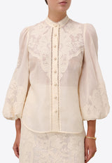 Zimmermann Ottie Embroidered Blouse Cream 1140TSS242CREAM