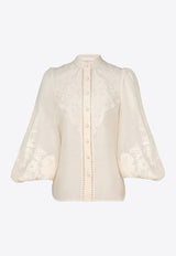 Zimmermann Ottie Embroidered Blouse Cream 1140TSS242CREAM