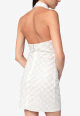 ROTATE Halterneck Sequined Mini Dress Cream 114177857PL/R_ROTAT-857