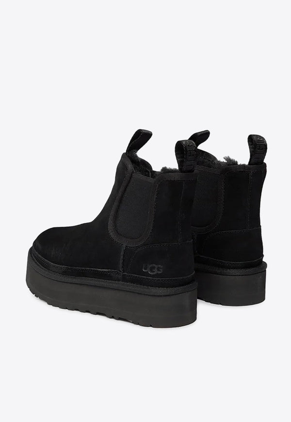 UGG Kids Girls Neumel Platform Chelsea Boots Black 1143710KSUE/N_UGG-BLK